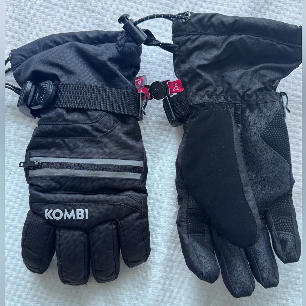 KOMBI Black Insulated Ski Gloves